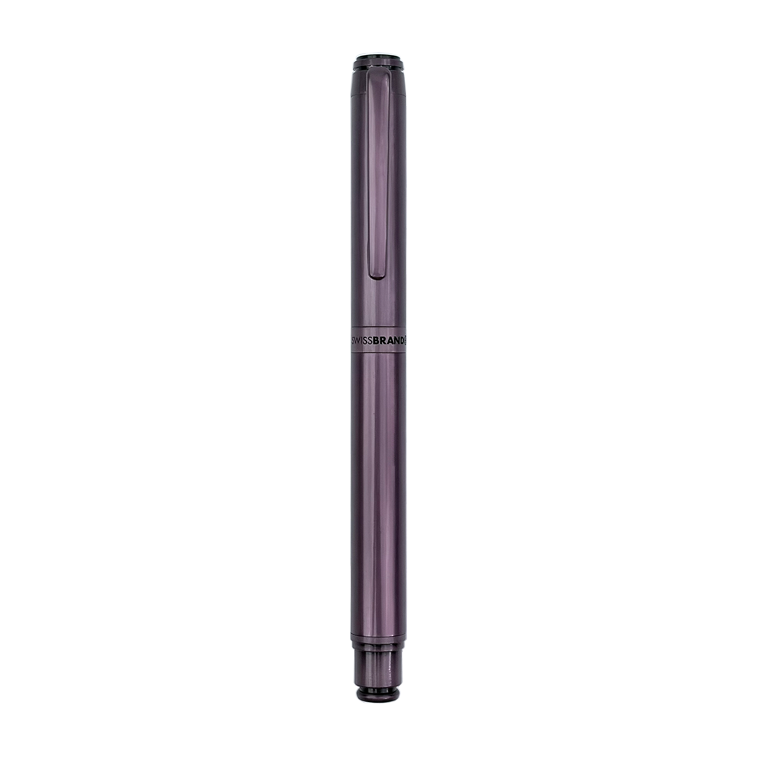 Legacy Regalia Matte Purple Metal Rollerball & Fountain Pen Set