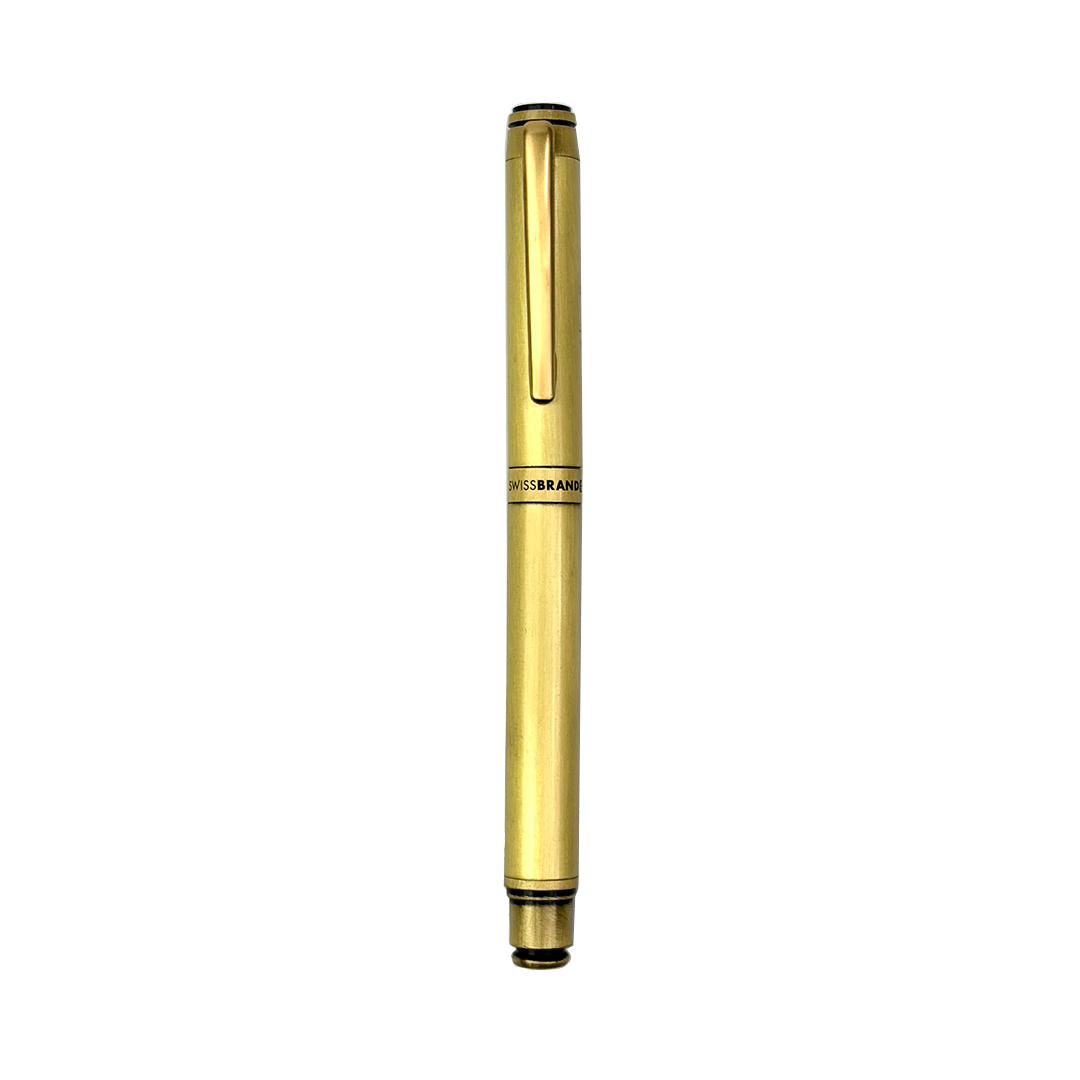 Legacy Imperial Matte Gold Metal Rollerball & Fountain Pen Set