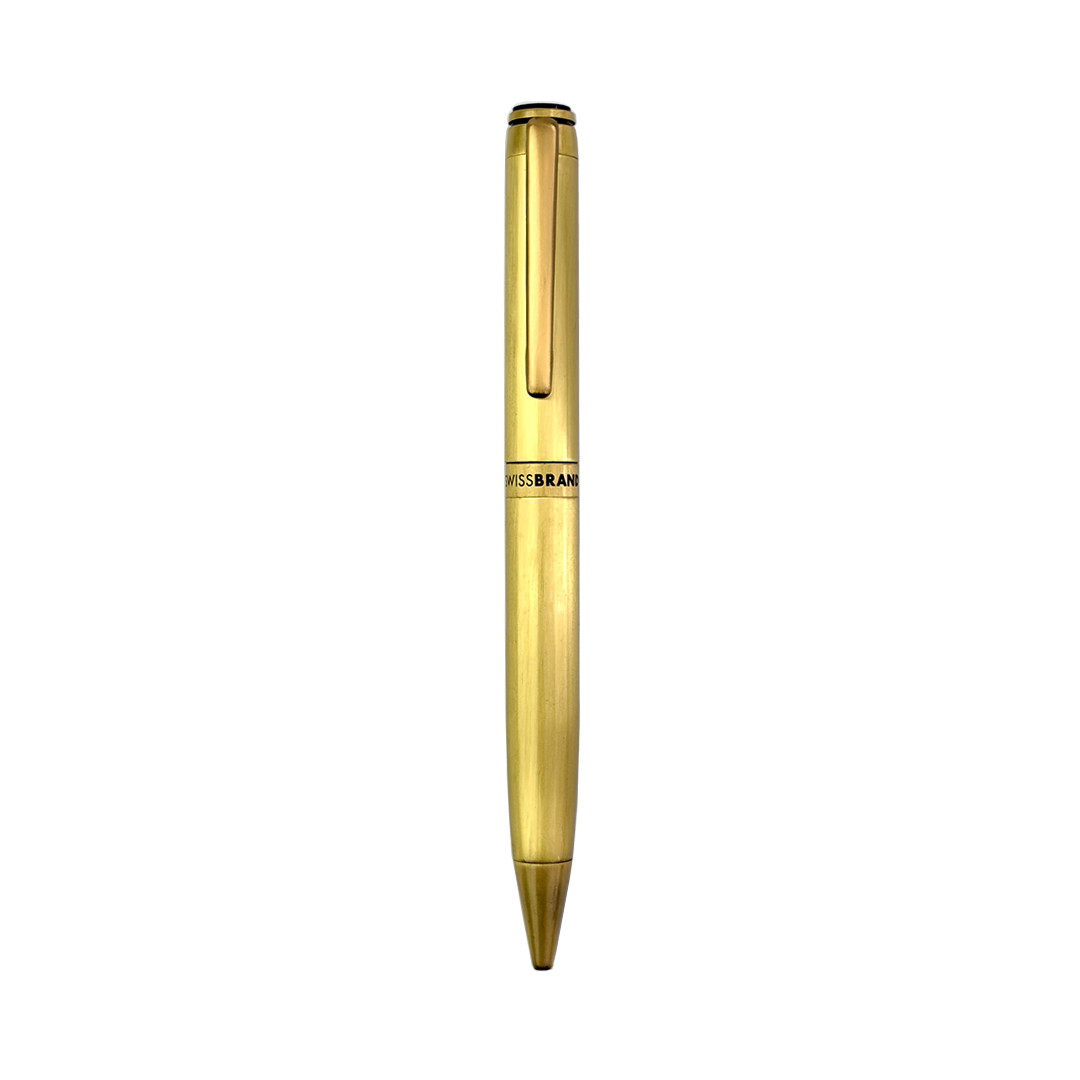 Legacy Imperial Matte Gold Metal Rollerball, Ballpoint & Fountain Pen Set