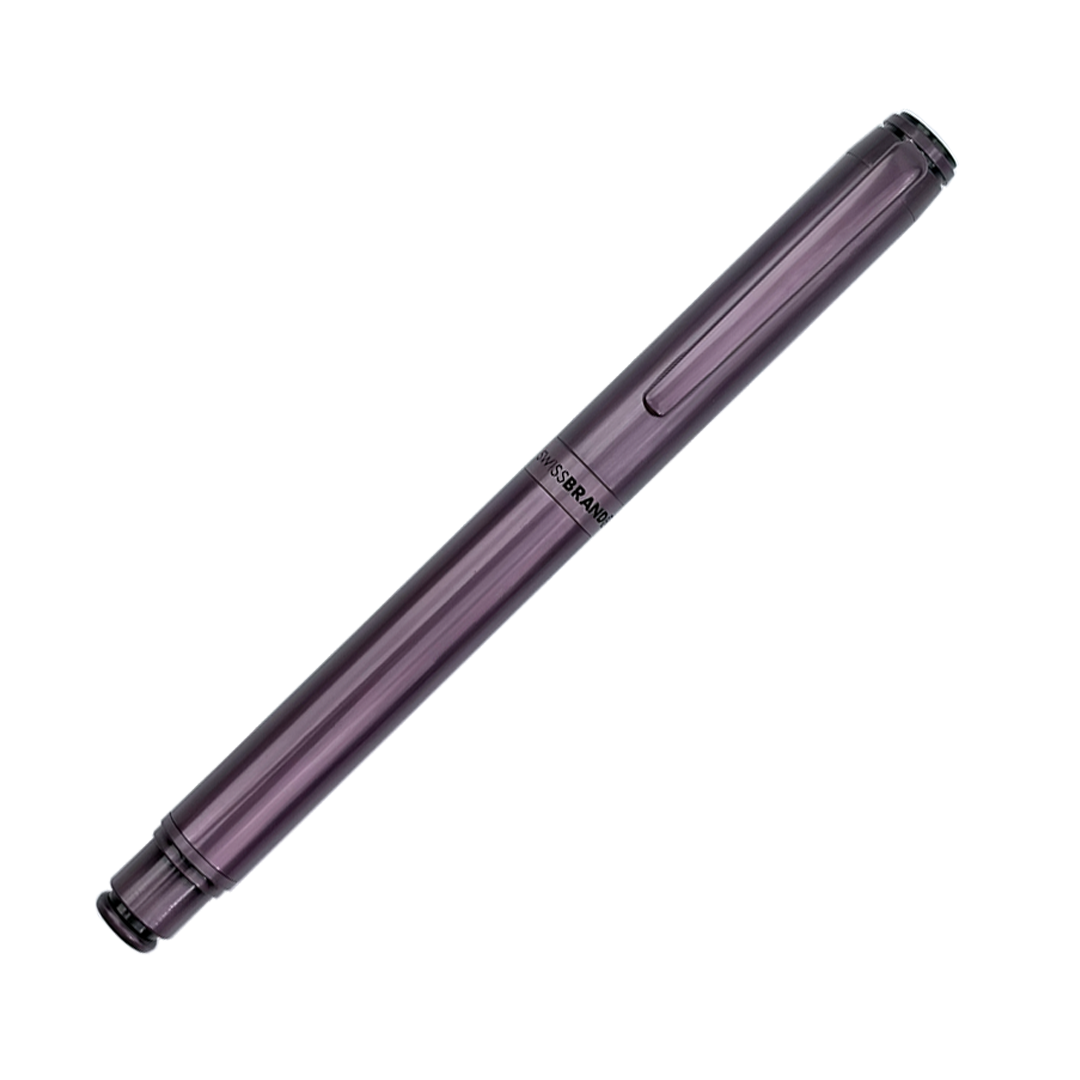 Legacy Regalia Matte Purple Metal Rollerball & Fountain Pen Set