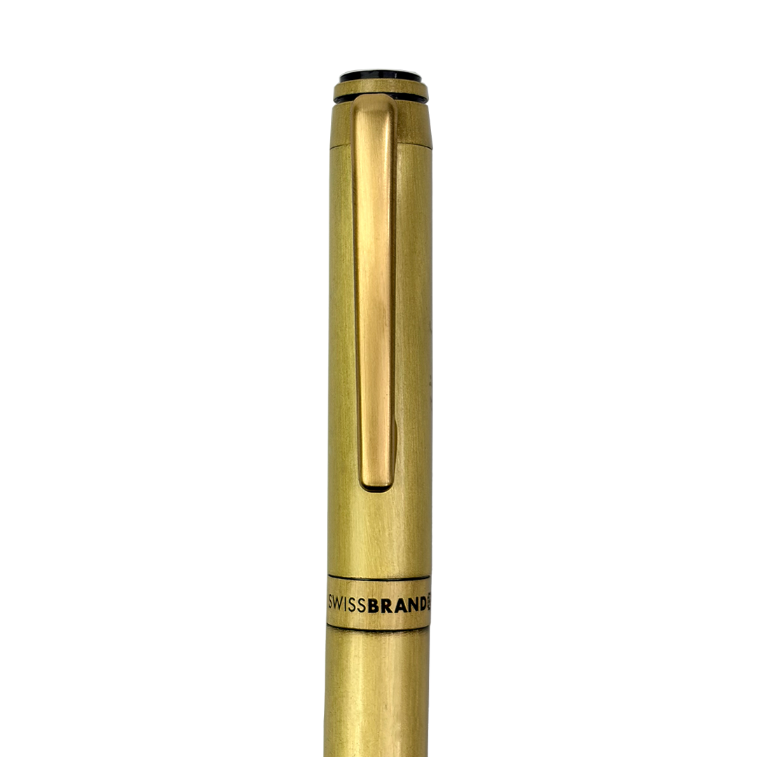 Legacy Imperial Matte Gold Metal Rollerball & Fountain Pen Set