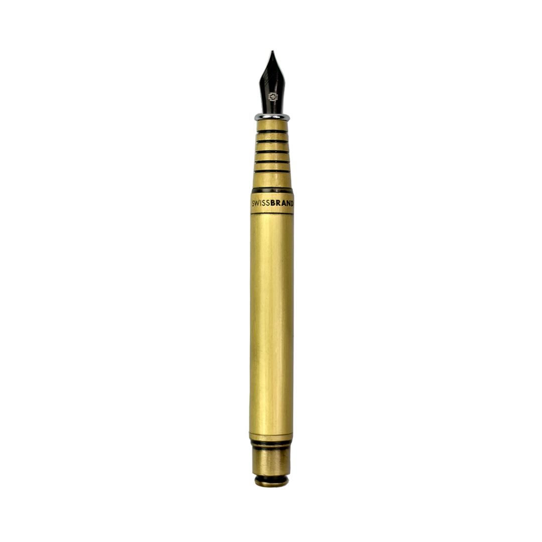 Legacy Imperial Matte Gold Metal Rollerball & Fountain Pen Set