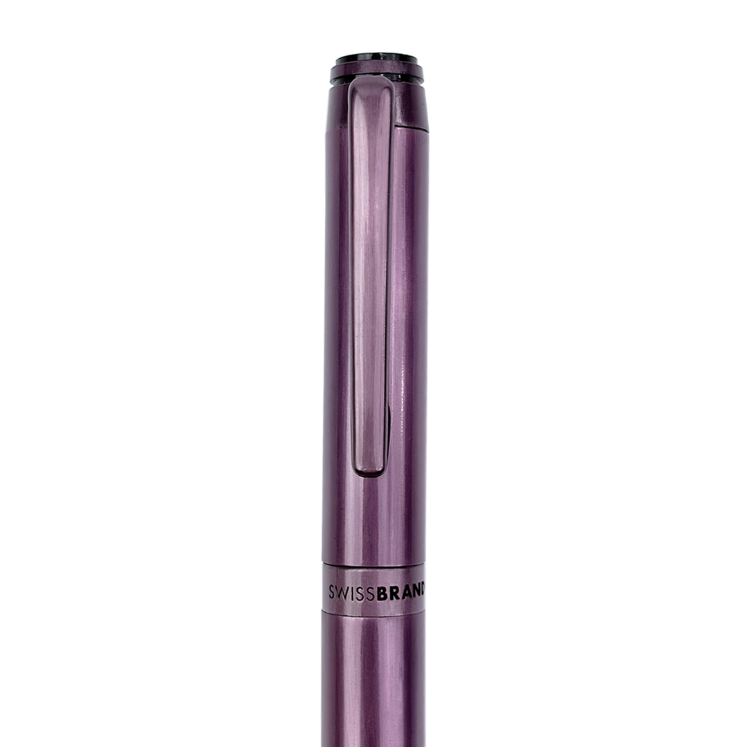 Legacy Regalia Matte Purple Metal Rollerball & Ballpoint Pen Set