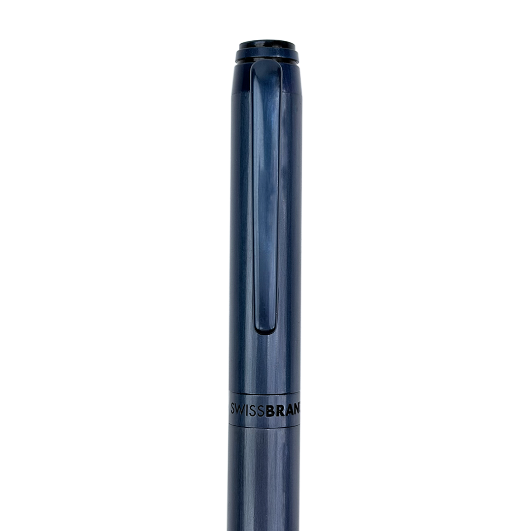 Legacy Azure Matte Blue Metal Rollerball, Ballpoint & Fountain Pen Set