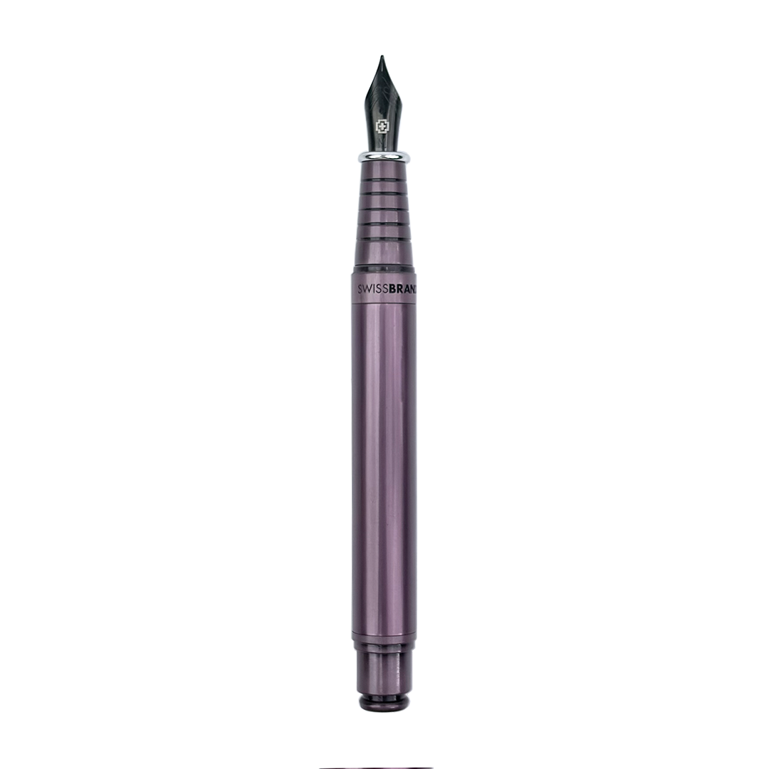 Legacy Regalia Matte Purple Metal Rollerball & Fountain Pen Set