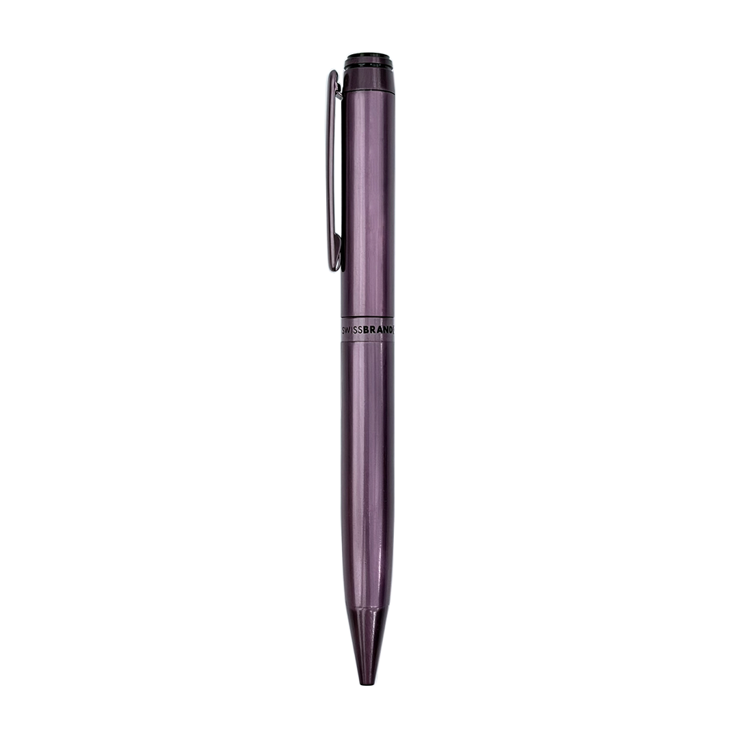 Legacy Regalia Matte Purple Metal Rollerball & Ballpoint Pen Set