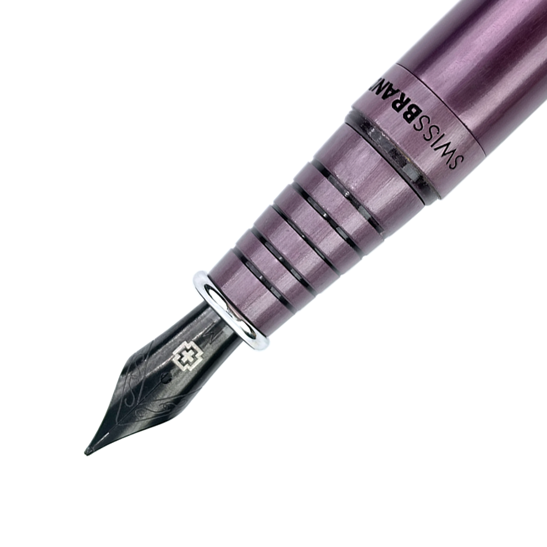 Legacy Regalia Matte Purple Metal Rollerball & Fountain Pen Set