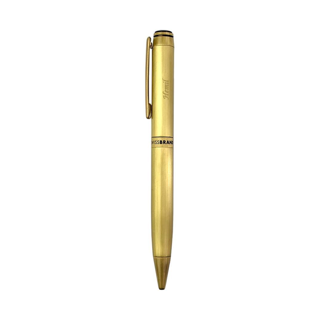 Legacy Imperial Matte Gold Metal Rollerball, Ballpoint & Fountain Pen Set