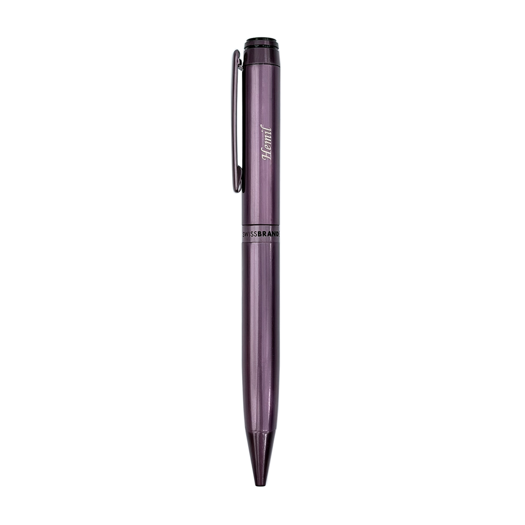 Legacy Regalia Matte Purple Metal Rollerball & Ballpoint Pen Set