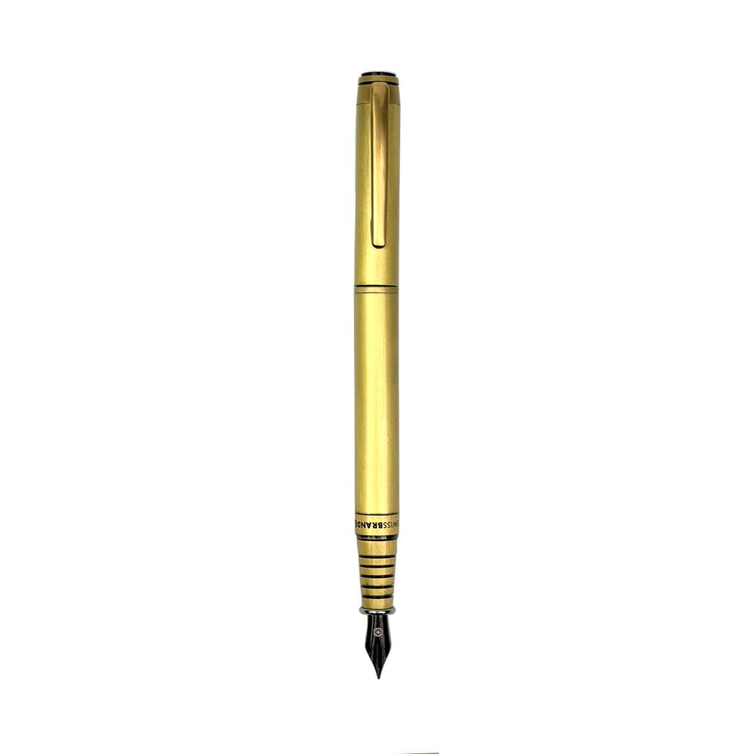 Legacy Imperial Matte Gold Metal Rollerball & Fountain Pen Set