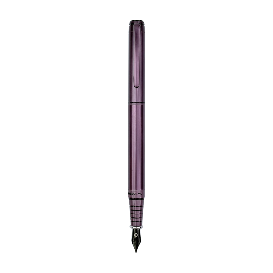 Legacy Regalia Matte Purple Metal Rollerball & Fountain Pen Set