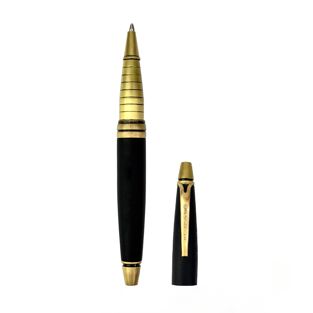 SWISSBRAND Vivid Matte black Ballpoint Pen with trim - Pack of 2