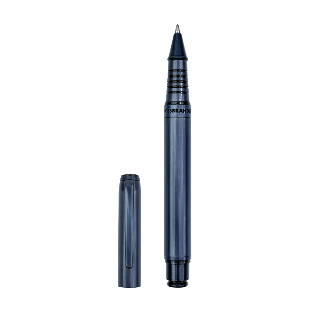 Legacy Azure Matte Blue Metal Rollerball, Ballpoint & Fountain Pen Set
