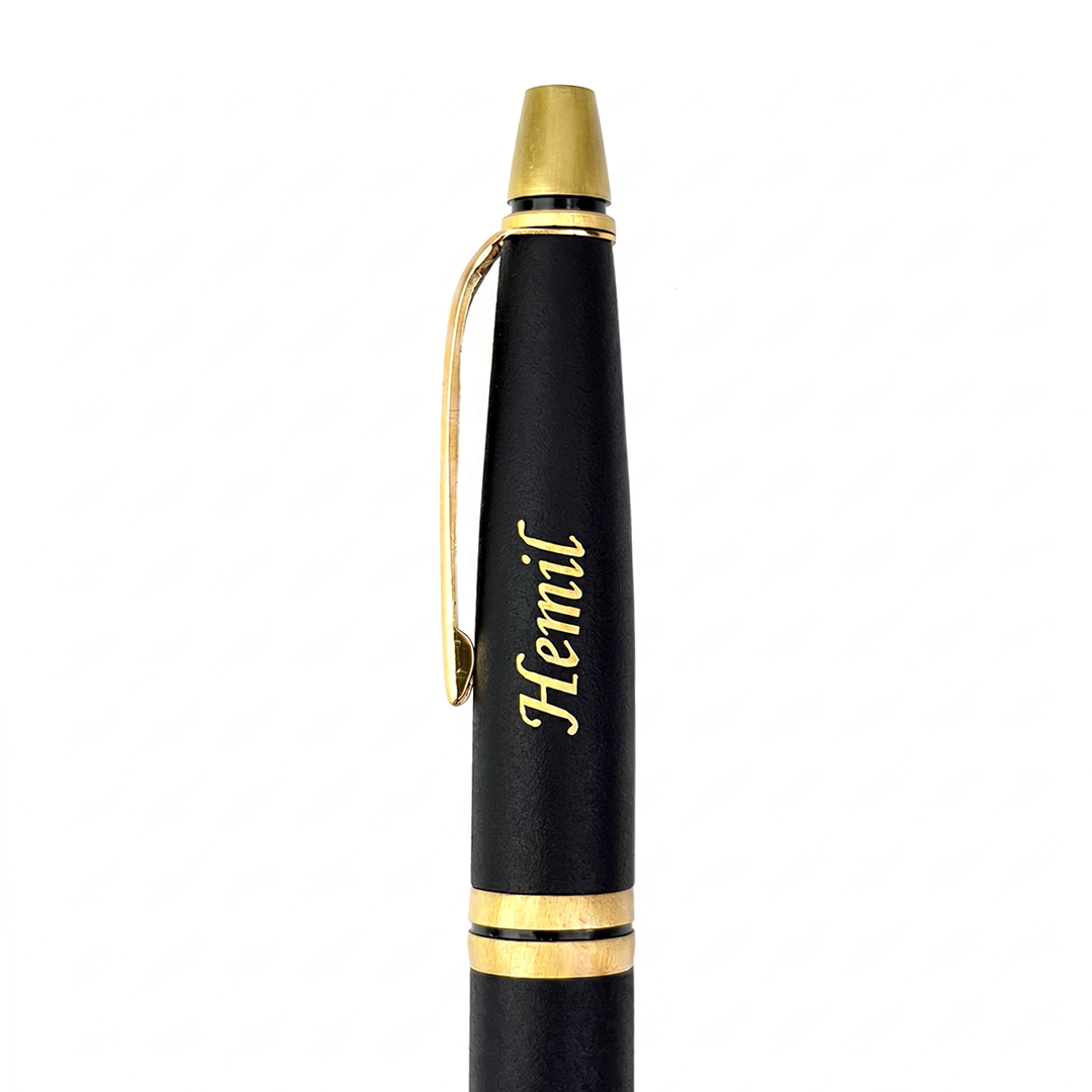 SWISSBRAND Vivid Matte black Ballpoint Pen with trim - Pack of 2