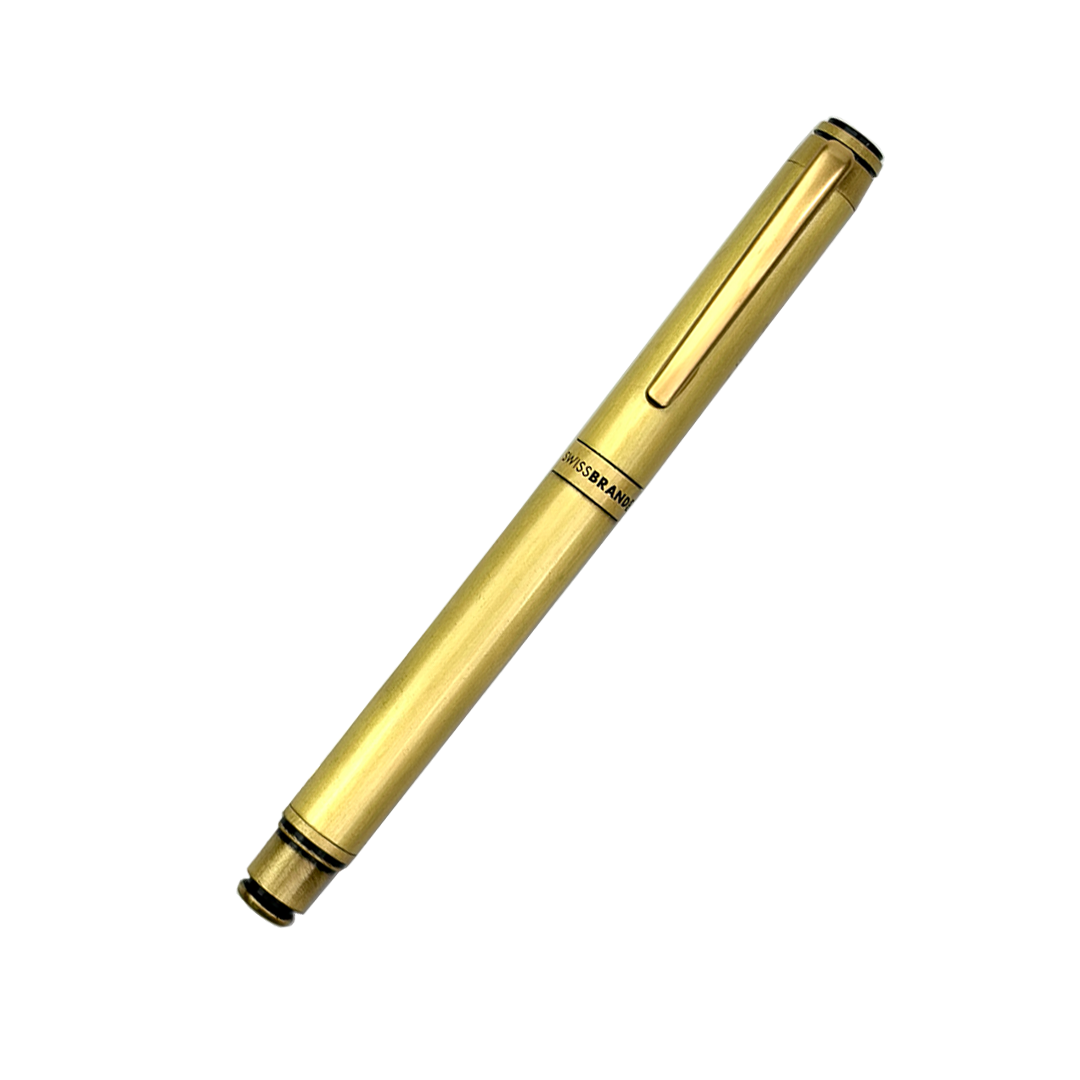 Legacy Imperial Matte Gold Metal Rollerball & Fountain Pen Set