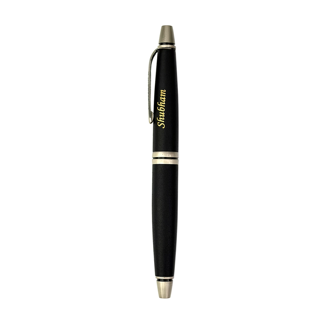 SWISSBRAND Vivid Matte black Ballpoint Pen with trim - Pack of 2