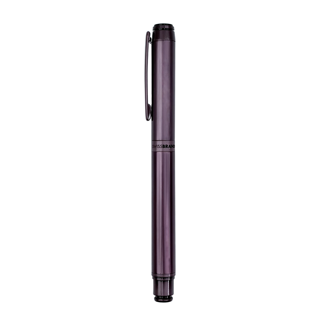 Legacy Regalia Matte Purple Metal Rollerball & Ballpoint Pen Set