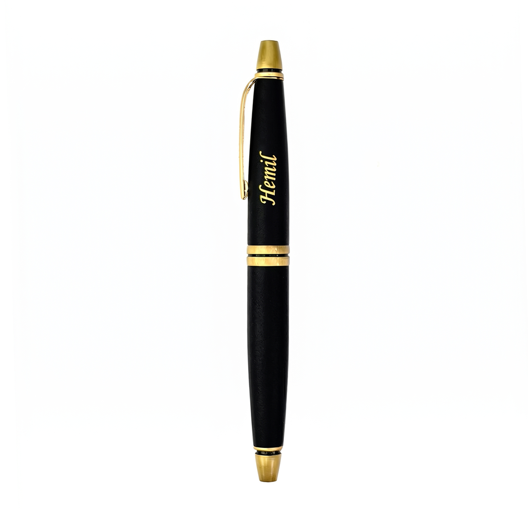 SWISSBRAND Vivid Matte black Ballpoint Pen with trim - Pack of 2