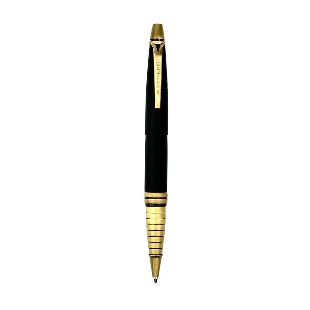 SWISSBRAND Vivid Matte black Ballpoint Pen with trim - Pack of 2