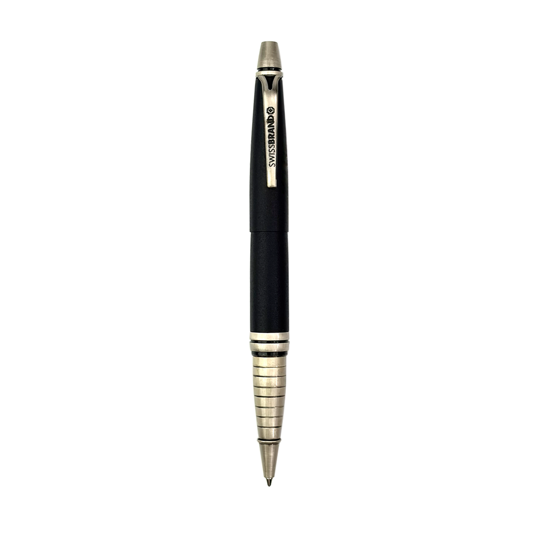 SWISSBRAND Vivid Matte black Ballpoint Pen with trim - Pack of 2