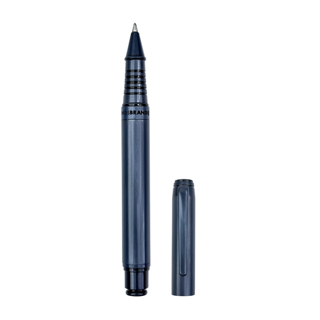 Legacy Azure Matte Blue Metal Rollerball, Ballpoint & Fountain Pen Set