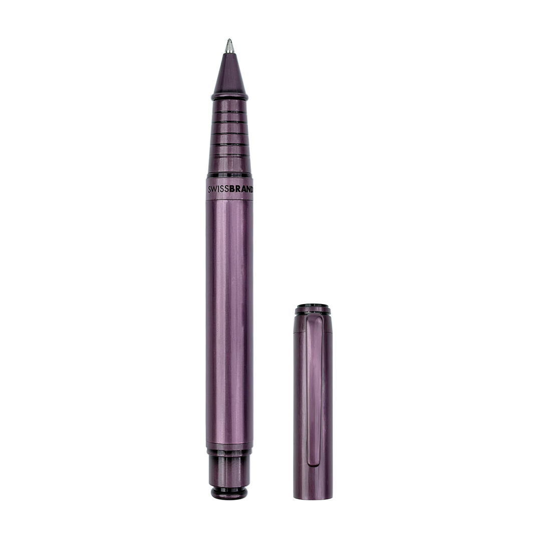 Legacy Regalia Matte Purple Metal Rollerball & Ballpoint Pen Set
