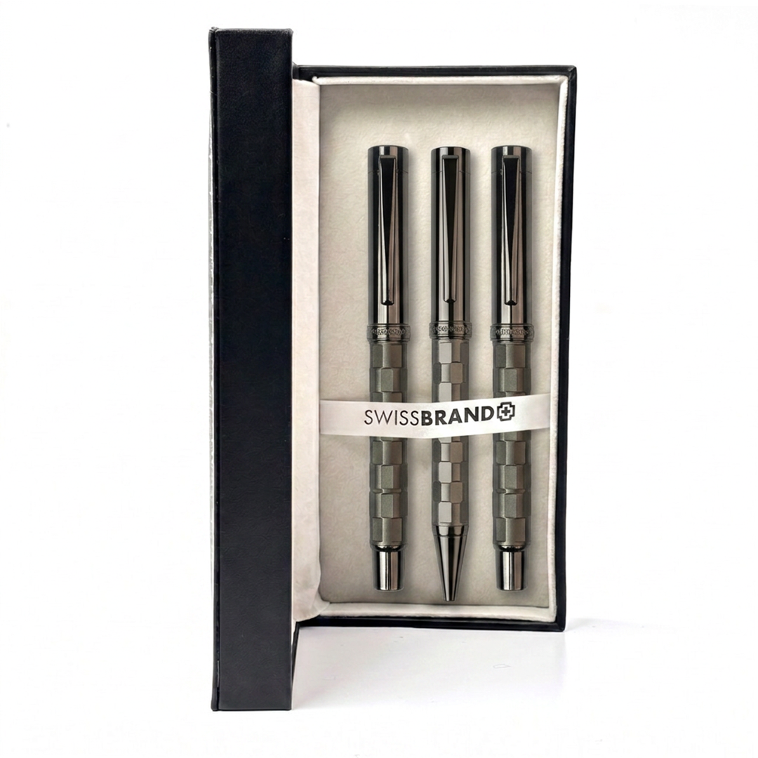 Ashler Tessera Ballpoint, Rollerball & Fountain pen Set