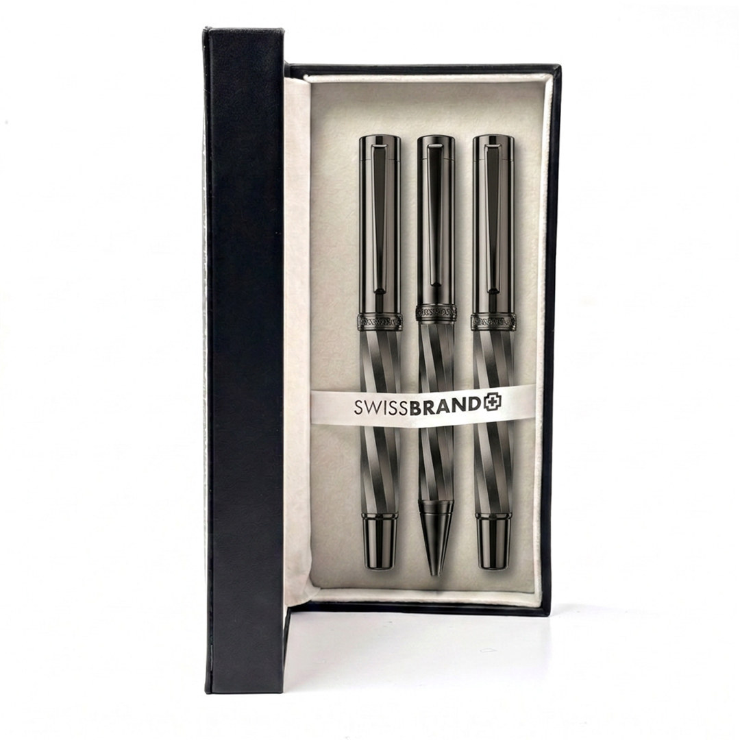 Ashler Arc Ballpoint, Rollerball & Fountain Pen Set
