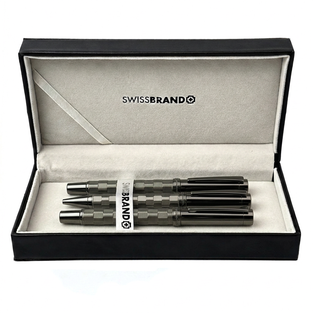 Ashler Tessera Ballpoint, Rollerball & Fountain pen Set