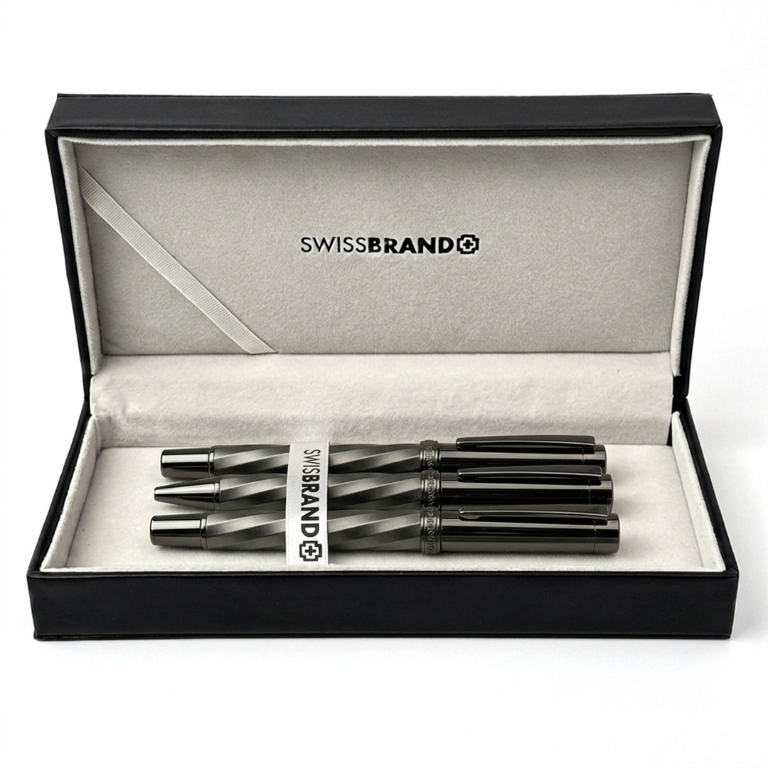 Ashler Arc Ballpoint, Rollerball & Fountain Pen Set