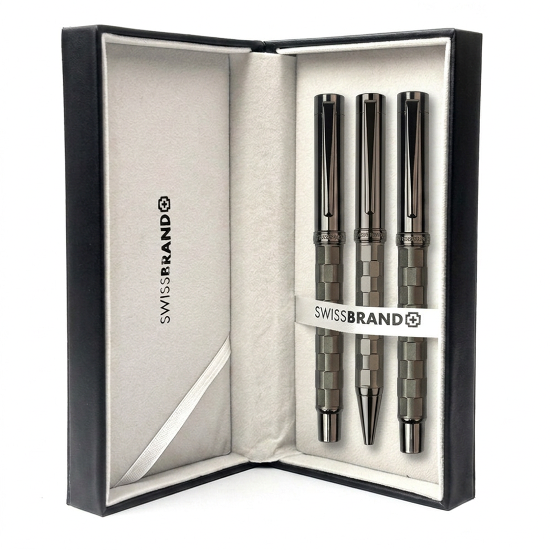 Ashler Tessera Ballpoint, Rollerball & Fountain pen Set