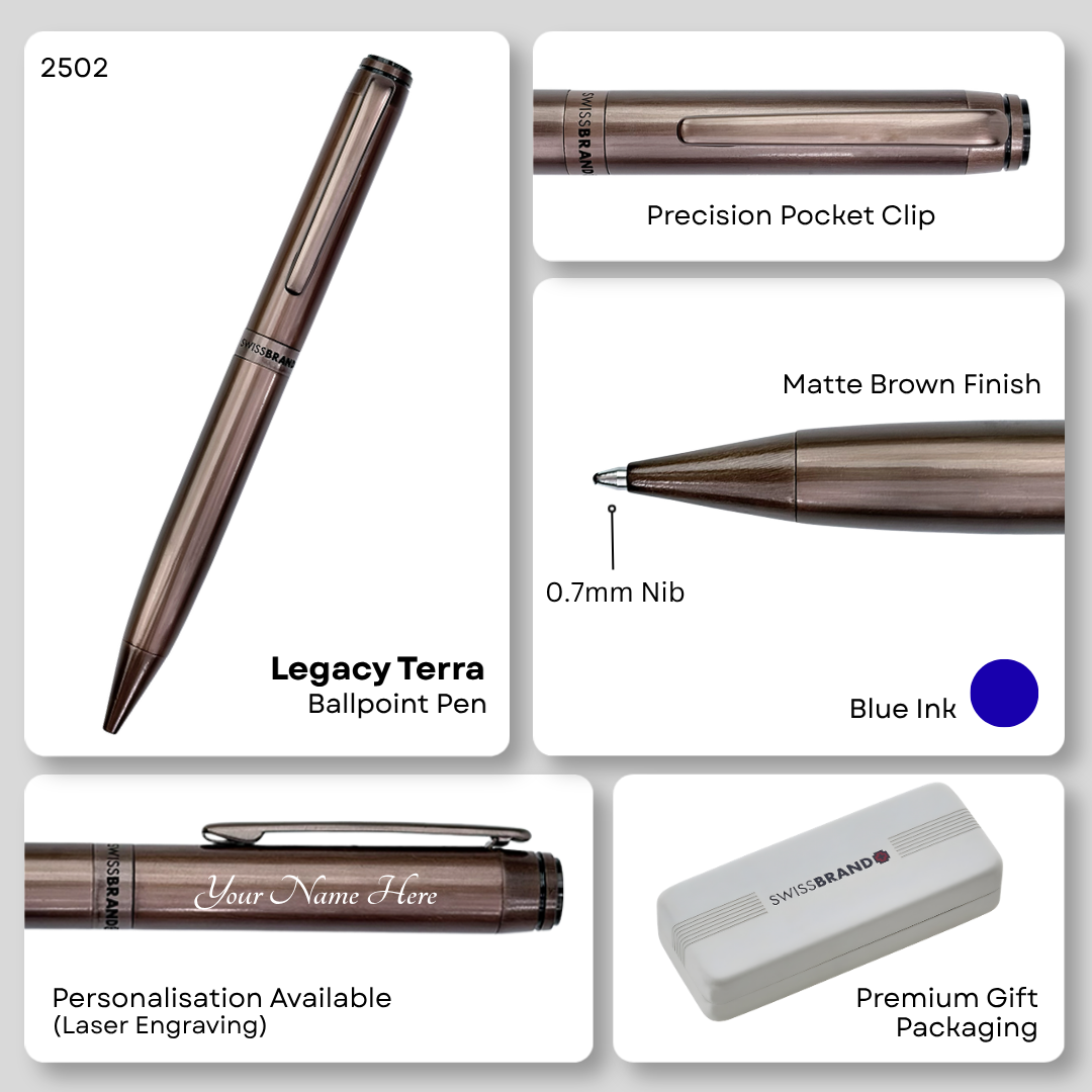 Legacy Terra Matte Brown Metal Ballpoint Pen