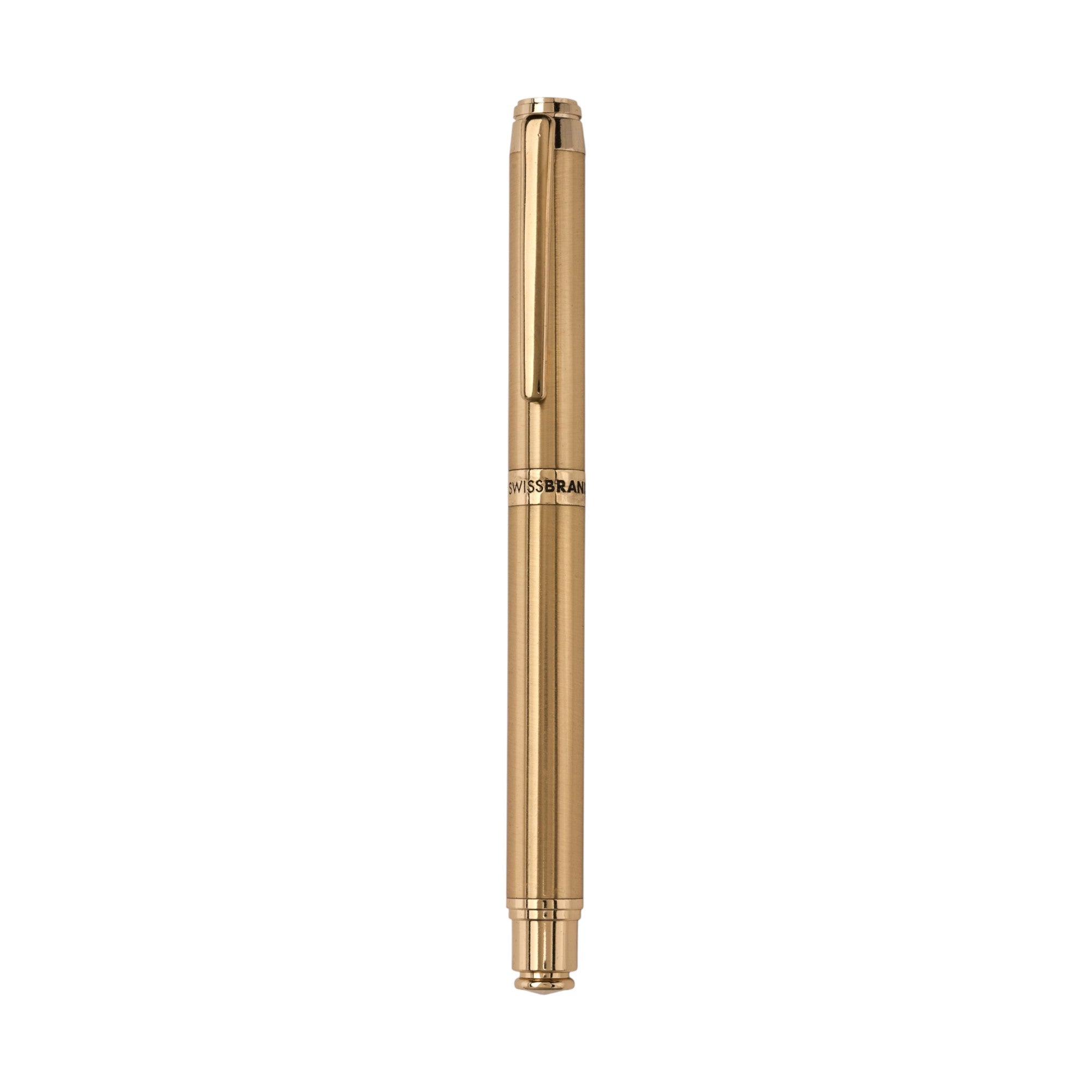 SWISSBRAND Legacy 2504 High - gloss gold lacquer barrel Fountain Pen with gold trim