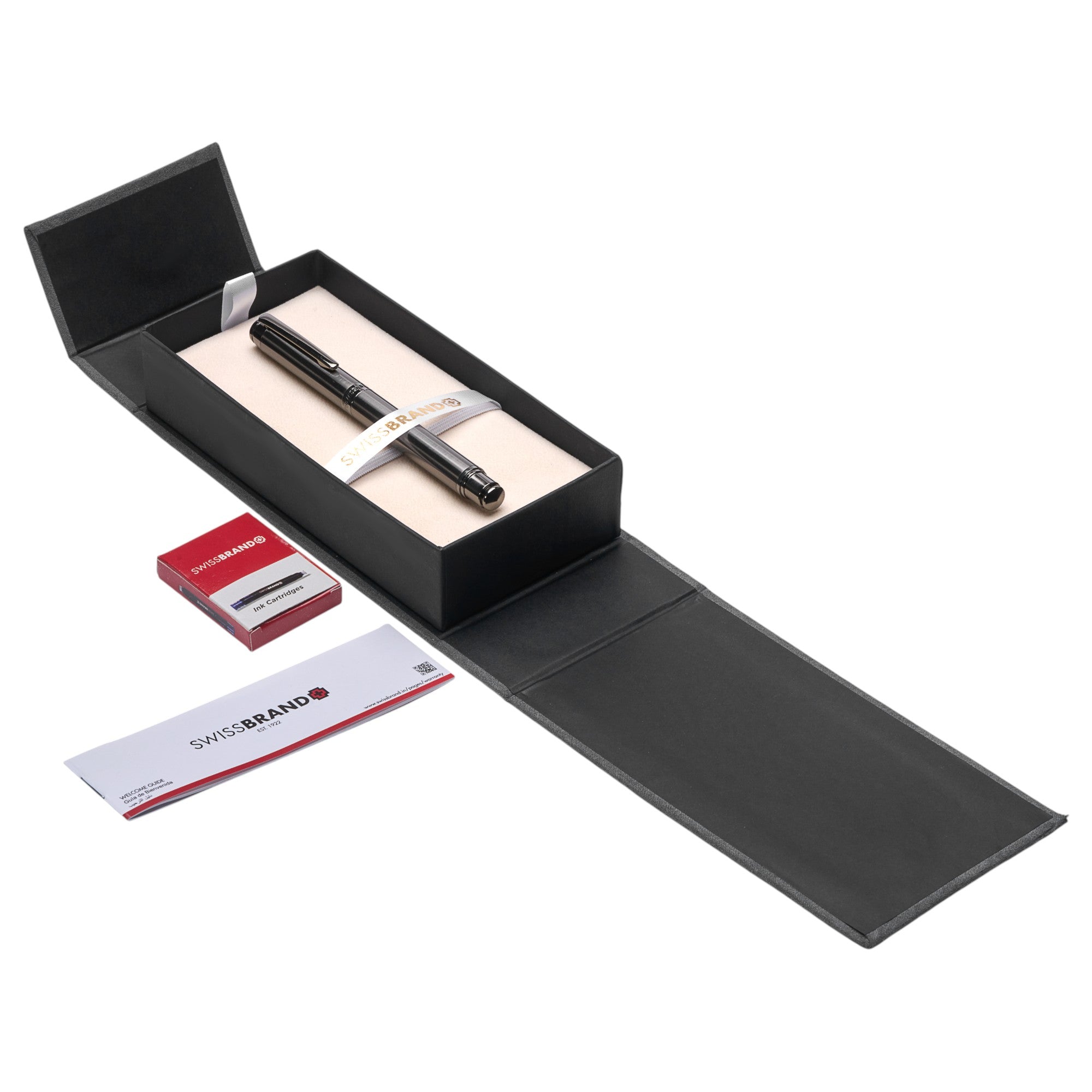 SWISSBRAND Legacy 2505 Gunmetal finish Fountain Pen with gunmetal trim