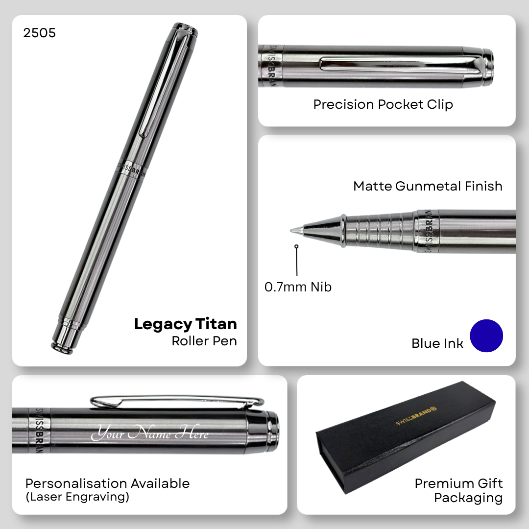 Legacy Titan Gunmetal Finish Metal Rollerball Pen
