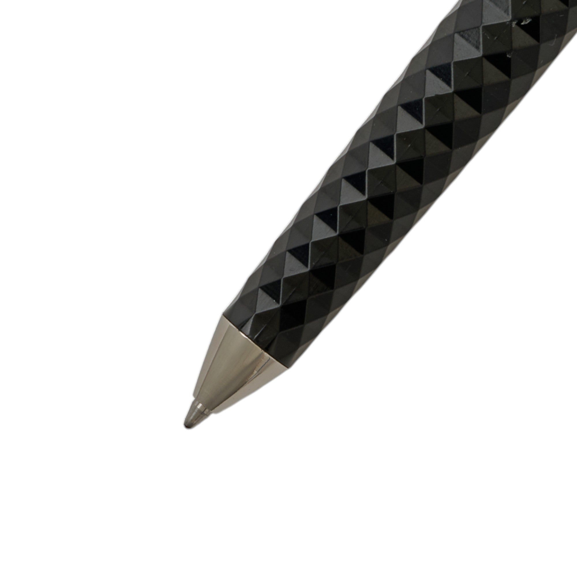 SWISSBRAND Luxe 2514 Black gloss finish Premium composite diamond-shape Ballpoint Pen with chrome trim