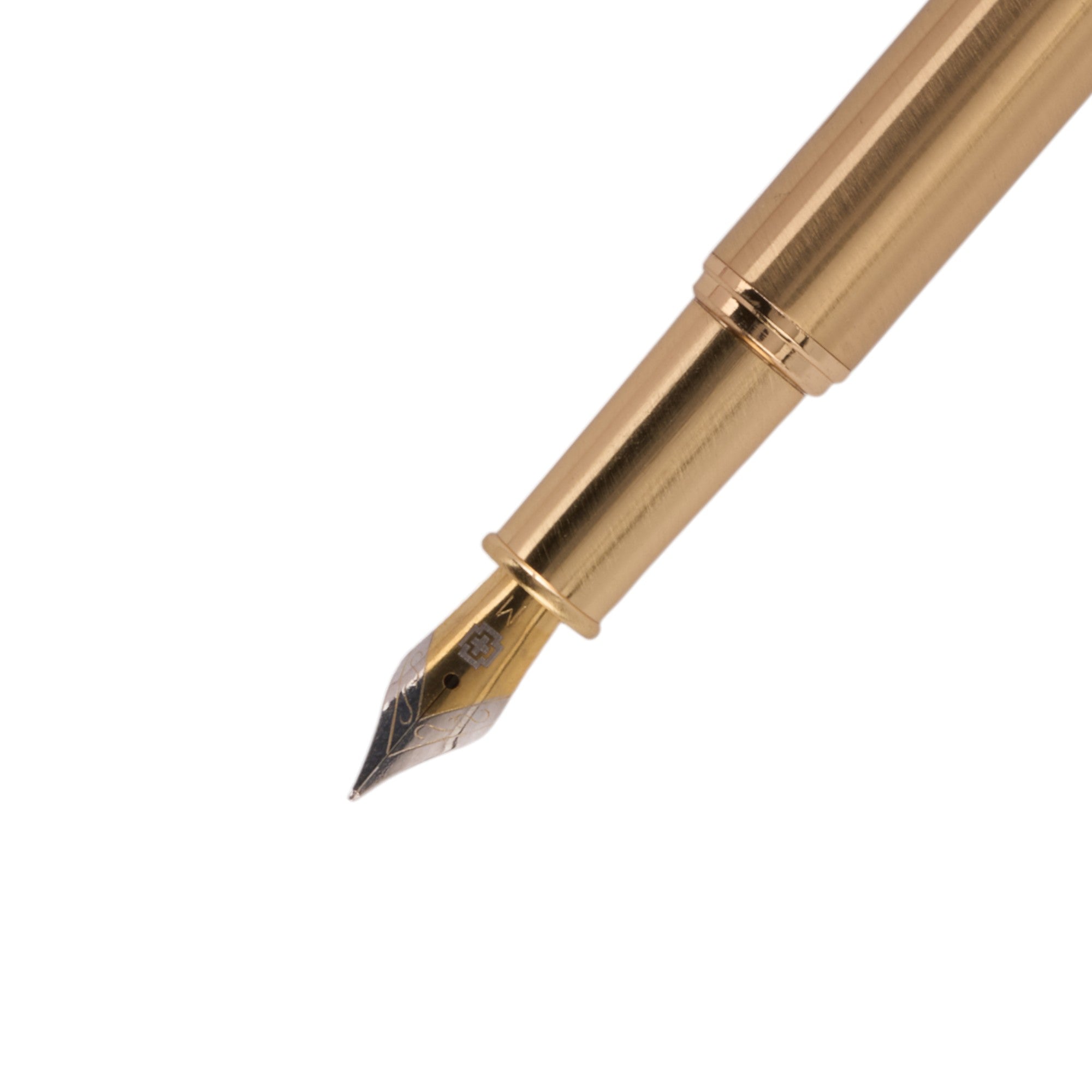 SWISSBRAND Echelon 2515 High-gloss gold lacquer Fountain Pen with gold trim