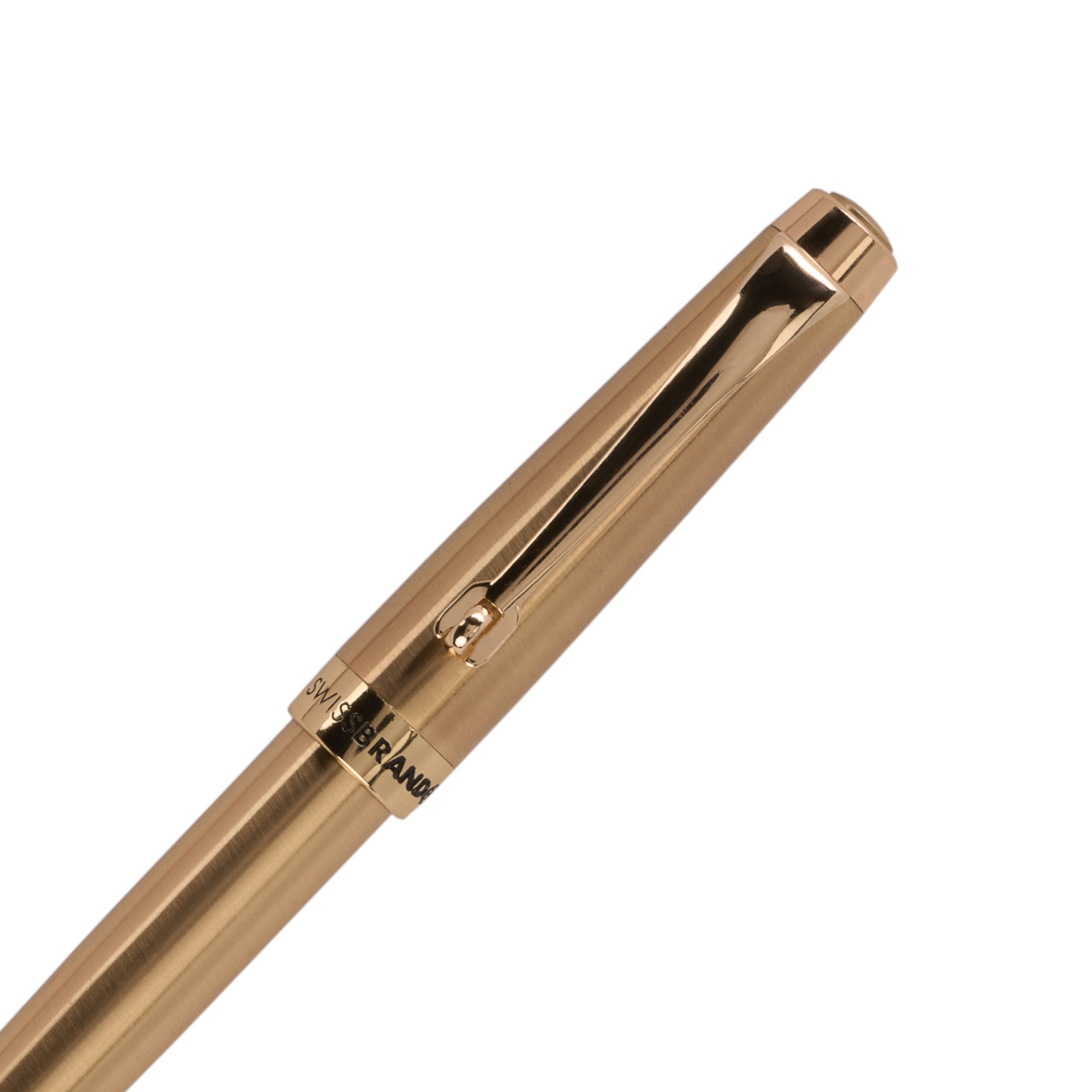 SWISSBRAND Echelon 2515 High-gloss gold lacquer Fountain Pen with gold trim
