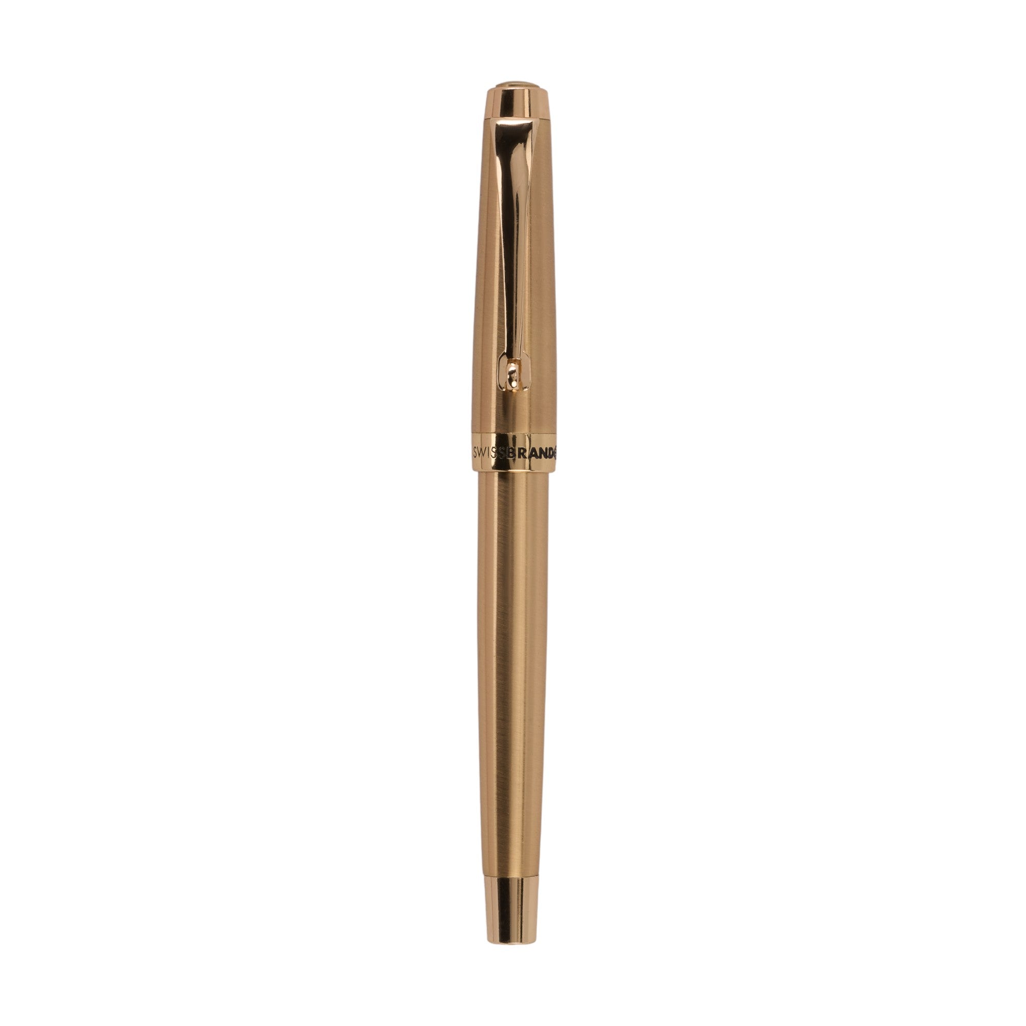 SWISSBRAND Echelon 2515 High-gloss gold lacquer Fountain Pen with gold trim
