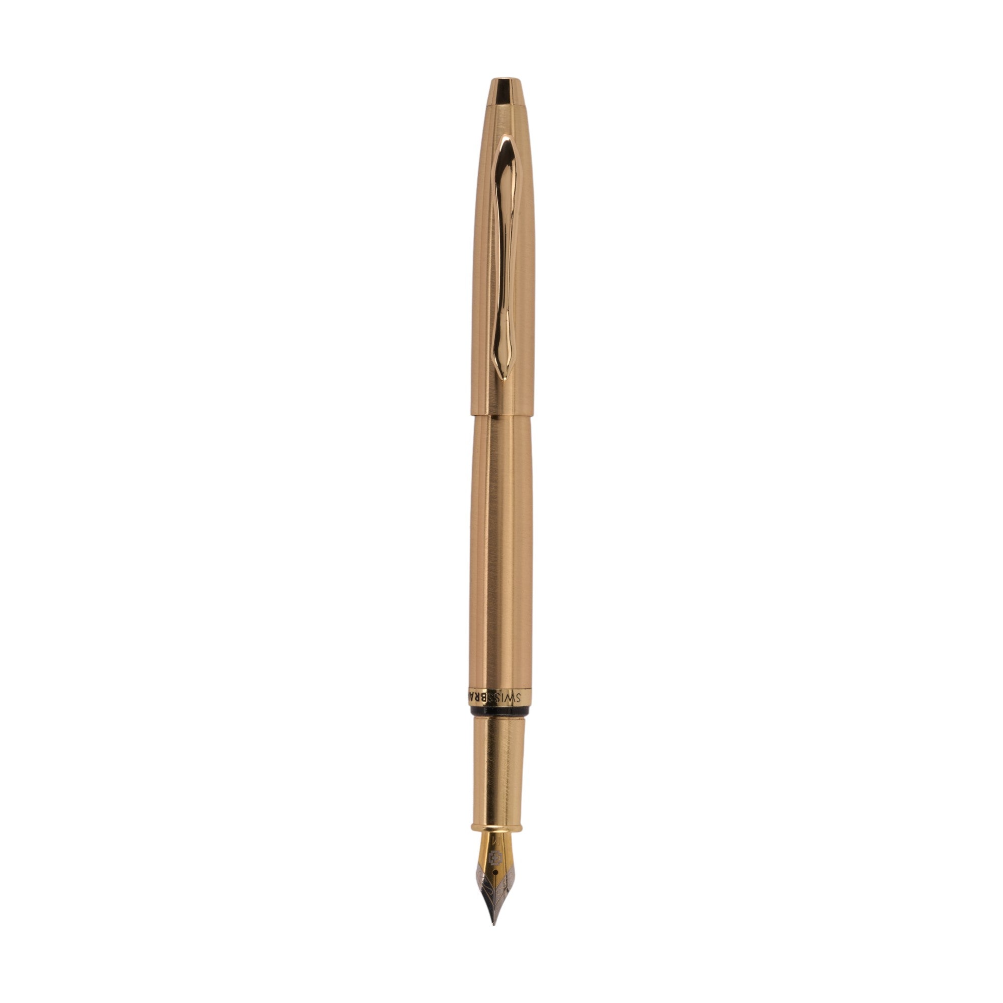 SWISSBRAND Opulent 2520 High-gloss gold lacquer Fountain Pen with gold trim