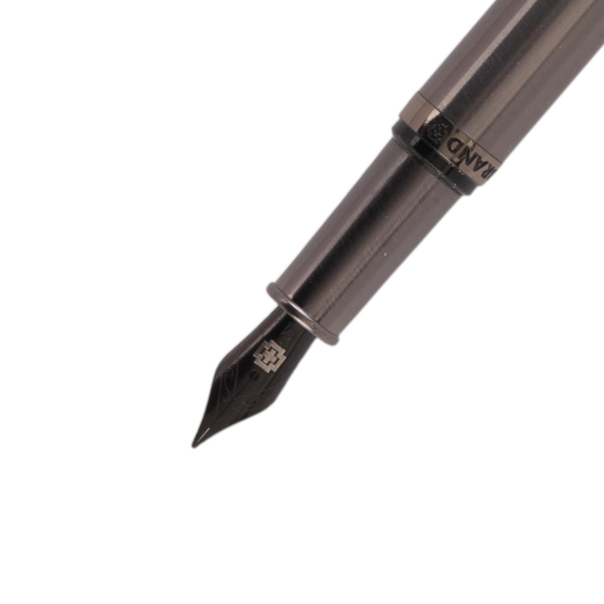 SWISSBRAND Opulent 2521 Gloss Gunmetal finish Fountain Pen with Gunmetal trim