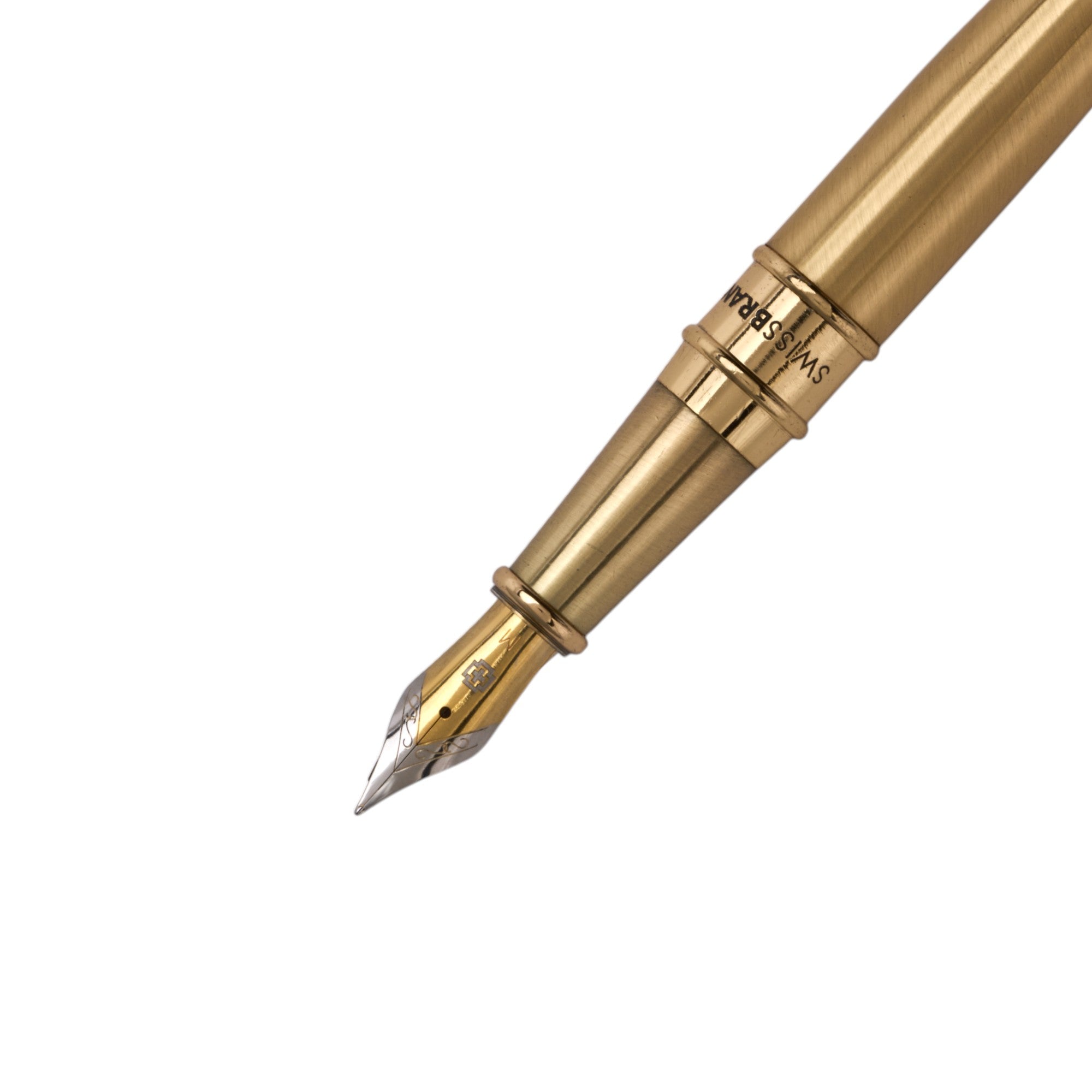 SWISSBRAND Lumina 2536 High-gloss gold lacquer Fountain Pen with gold trim