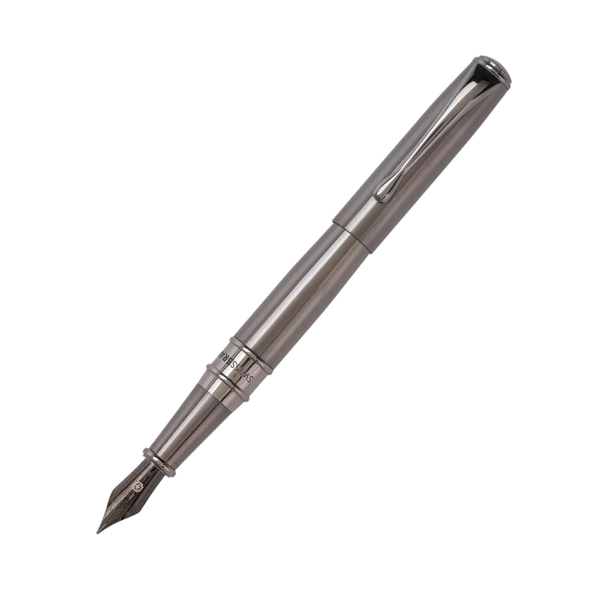 SWISSBRAND Lumina 2537 Gunmetal finish Fountain Pen with gunmetal trim