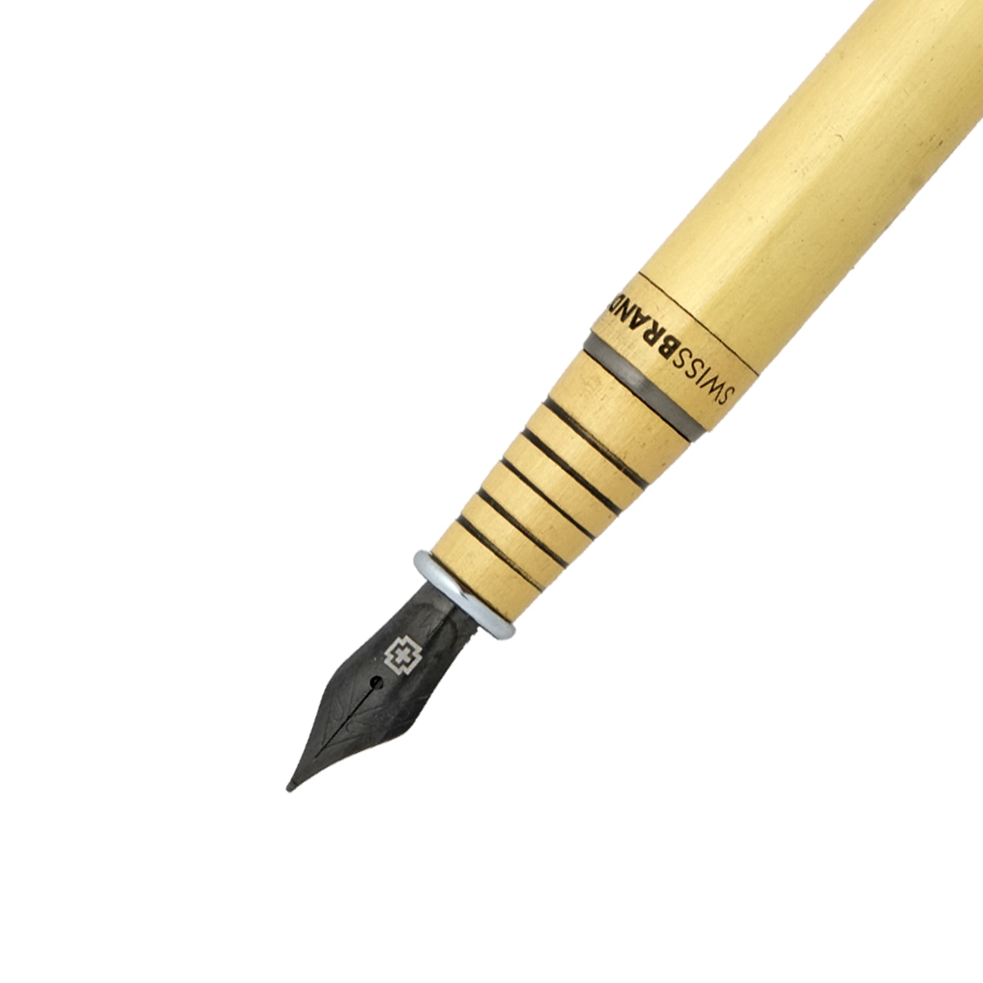 SWISSBRAND Legacy 2504 Matte gold Fountain Pen with gold trim.