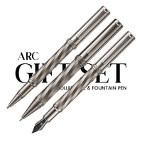 Ashler Arc Ballpoint, Rollerball & Fountain Pen Set