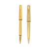 SWISSBRAND Echelon 2515 Matte gold Rollerball & Ballpoint Pen Set with gold trim