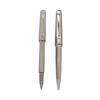 SWISSBRAND Echelon 2516 Matte chrome Rollerball & Ballpoint Pen with chrome trim