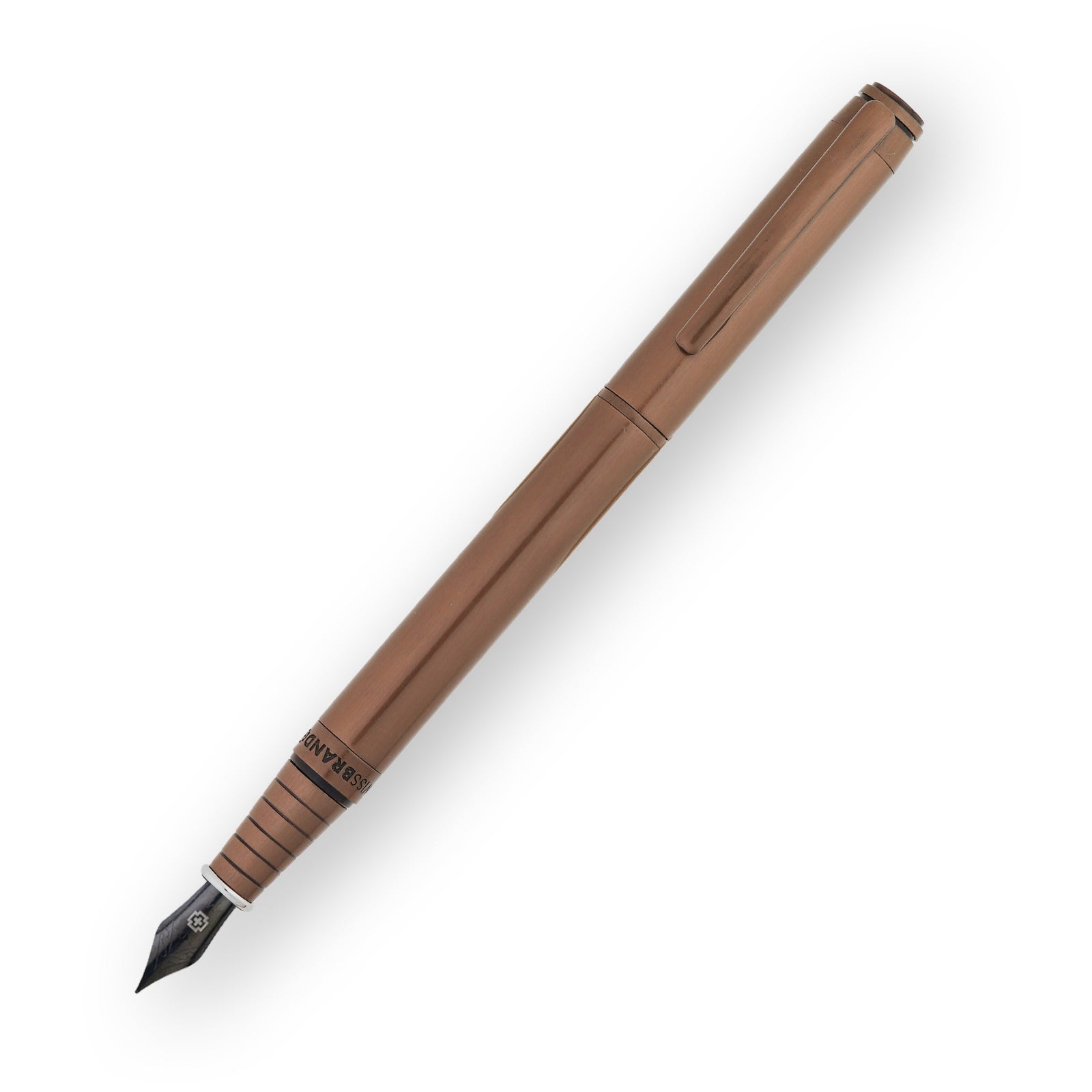 SWISSBRAND Legacy 2502 Matte brown Fountain Pen with brown trim