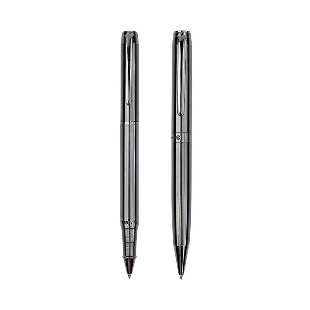Legacy Titan Gunmetal Finish Metal Rollerball & BallPoint Pen Set