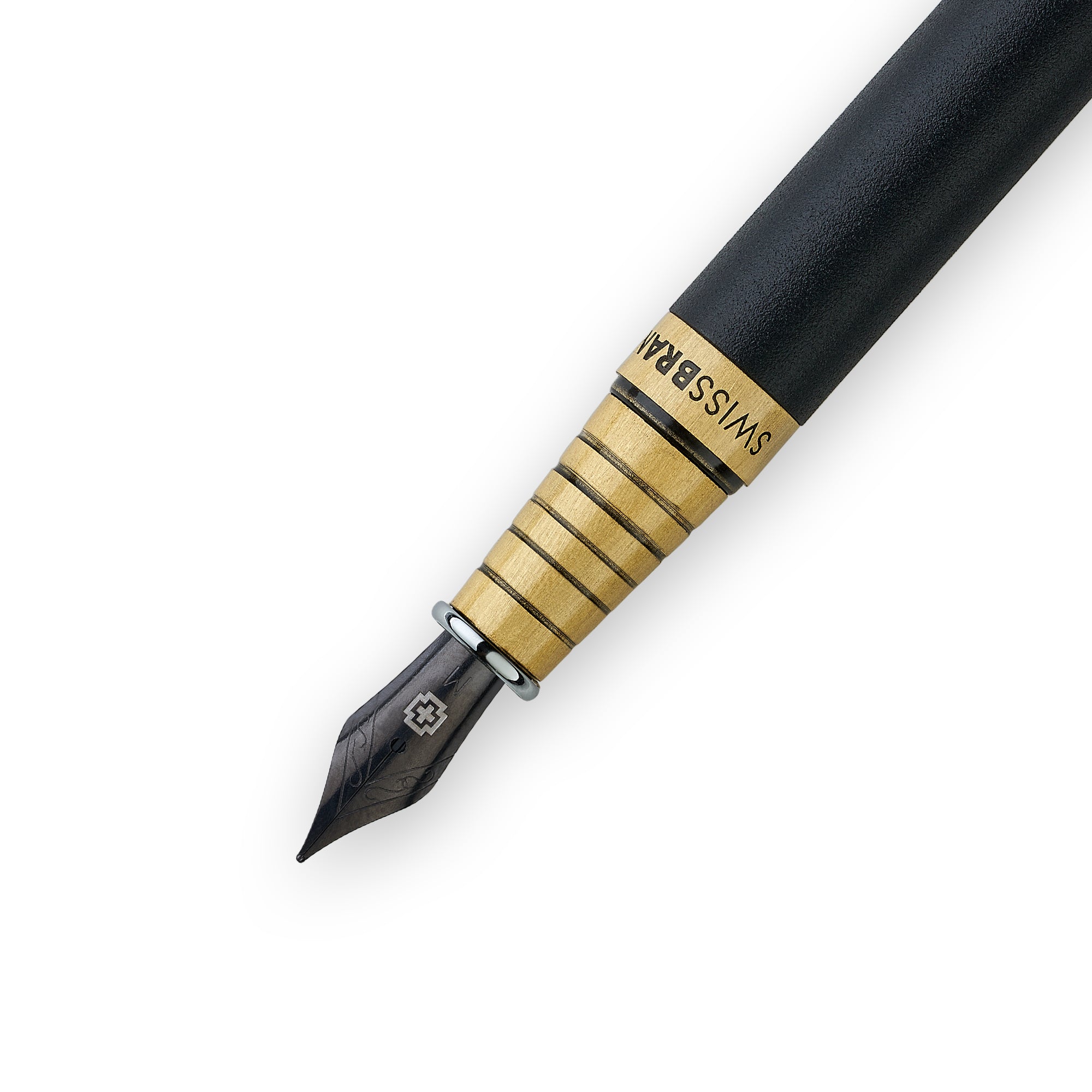 SWISSBRAND Legacy 2501 Matte black Fountain Pen with gold trim